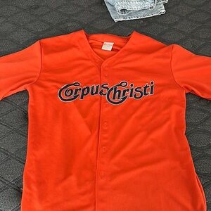 Orange Button Down Shirt with Long Sleeves